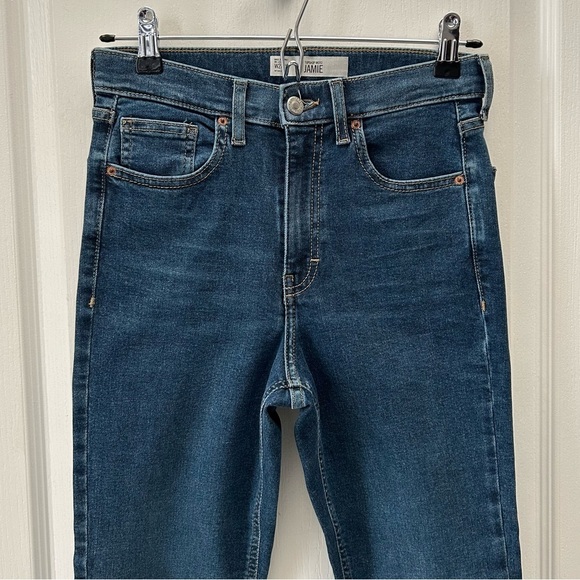 Topshop Jamie Skinny Jeans High Rise Ankle Cropped Raw Hem Blue Size 26 - Picture 4 of 12